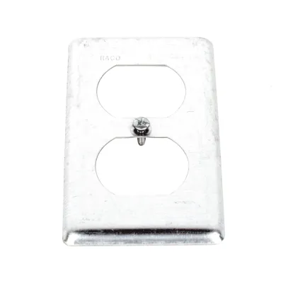 Tapa Metálica 4"X2"/ Para tomacorriente Duplex.