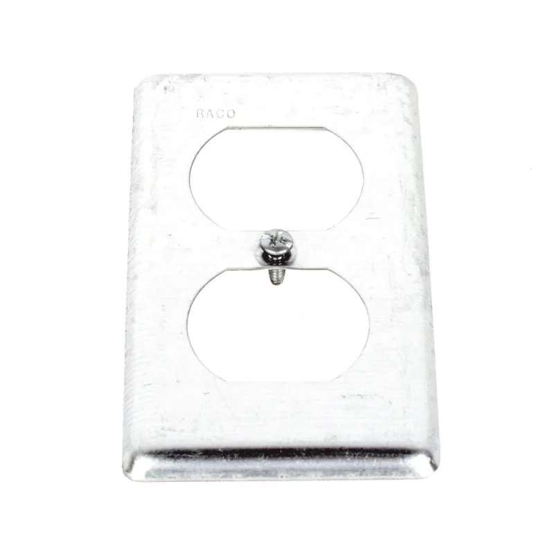 Tapa Metálica 4"X2"/ Para tomacorriente Duplex.