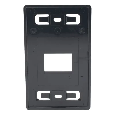 Placa de Pared Modular MAX, de 2 Salida, Color Negro