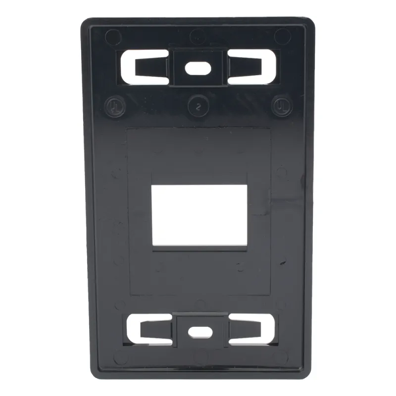 Placa de Pared Modular MAX, de 2 Salida, Color Negro