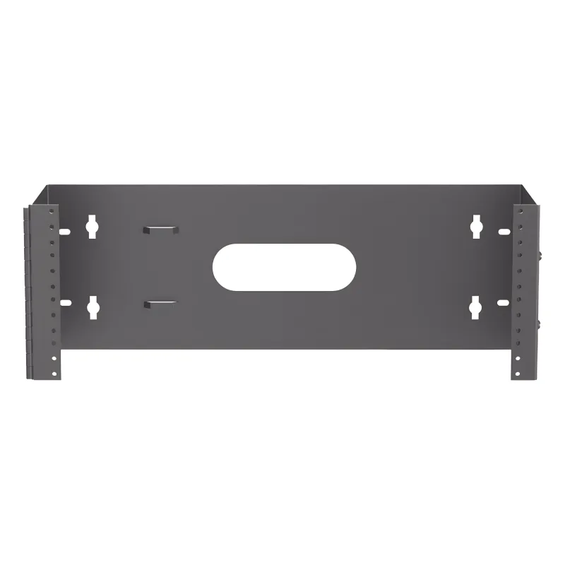Rack Abierto de Instalación en Pared con Bisagras, Profundidad de 159 mm, 19 in de Ancho, 4 UR, Color Negro