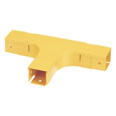 Accesorio en T Horizontal, Con Ángulos a 90º, Para Canaletas FiberRunner™ 2X2, Color Amarillo