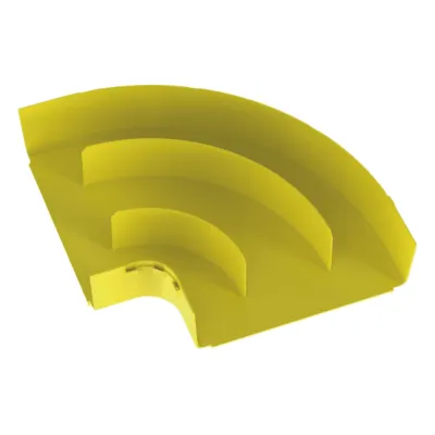 Ángulo Recto a 90º Horizontal, Para Canaletas FiberRunner™ 12X4, Color Amarillo