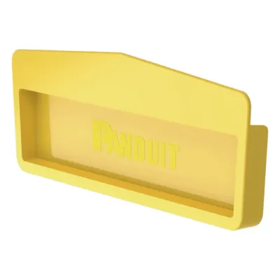 Tapa Final Para Canaletas FiberRunner™ 12x4, de Instalación a Presión, Color Amarillo