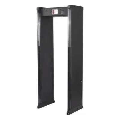 Arco Detector de Metales de 6 Zonas para Intemperie con Anclaje para Fijarse al Piso. Incluye Sensor IR para evitar falsas Alarmas / Certificado por la Administración Federal de Aviación de EE. UU. (FAA)