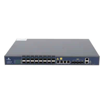 OLT de 16 puertos GPON con 8 puertos Uplink (4 puertos Gigabit Ethernet + 4 puertos SFP / puertos SFP+) hasta 2,048 ONUs
