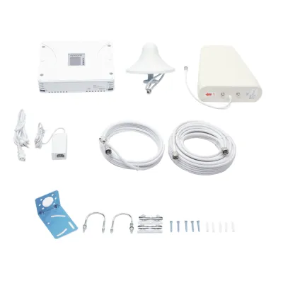 Kit Amplificador de Señal Celular 2G, 3G, 4G y 5G / Mejora llamadas convencionales y VoLTE / Amplifica señal de TELCEL, AT&T, MOVISTAR, BAIT,DiRi y más / Cubre hasta 300 m² con una antena y hasta 900 m² con 3 antenas.