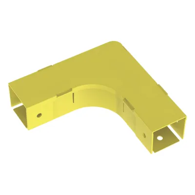 Ángulo Recto a 90º Horizontal con Tapa, Para Canaletas FiberRunner™ 2X2, Color Amarillo