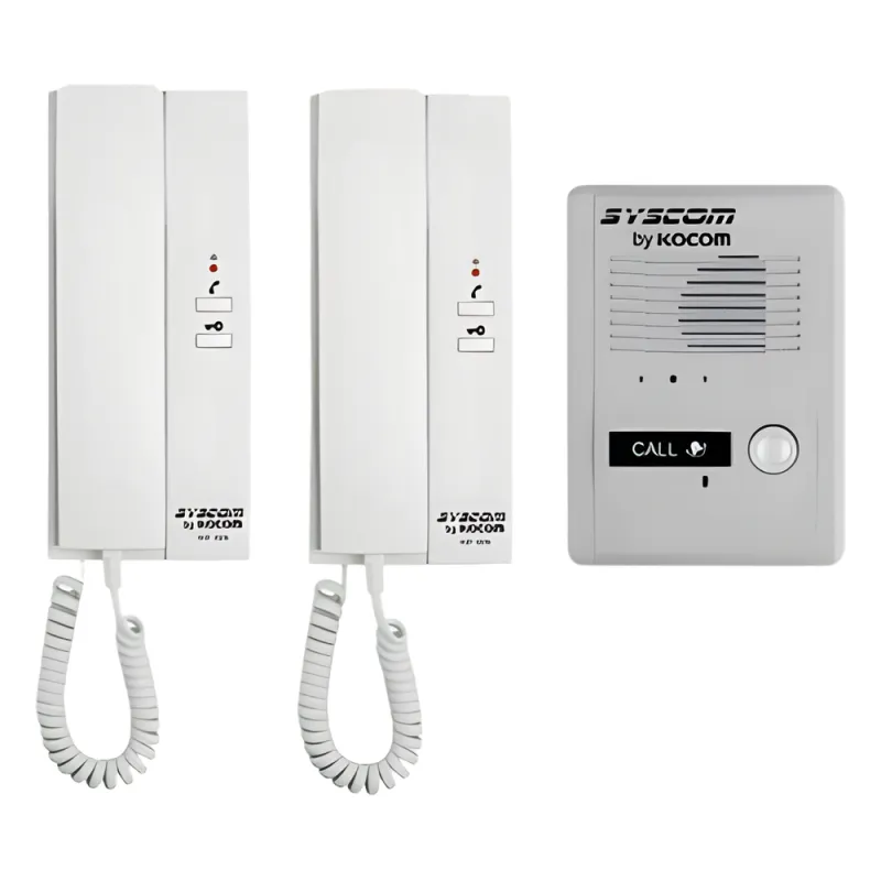 Kit de Audio Portero con 2 Auriculares y Frente de Calle