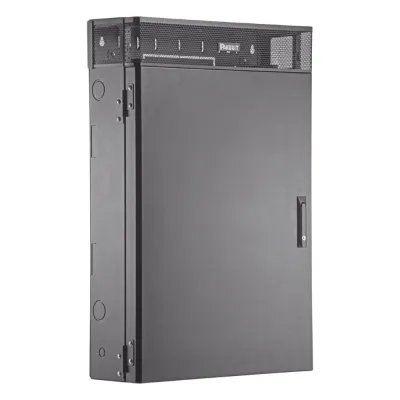 Gabinete de Montaje en Pared TrueEdge™, Con 3 UR para Equipo Activo y 3 UR para Paneles de Parcheo, Fabricado en Acero, Color Negro