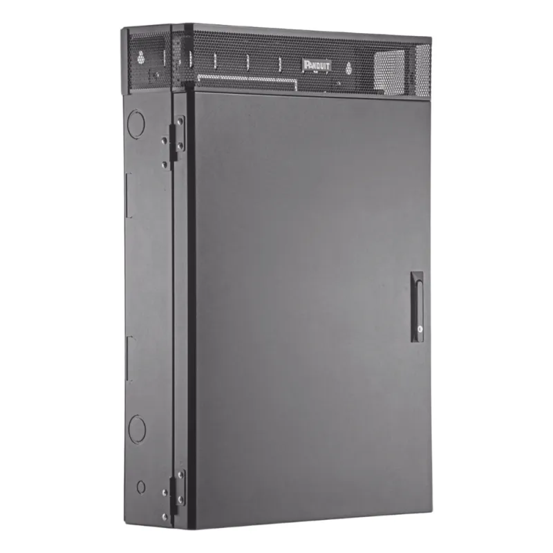 Gabinete de Montaje en Pared TrueEdge™, Con 3 UR para Equipo Activo y 3 UR para Paneles de Parcheo, Fabricado en Acero, Color Negro