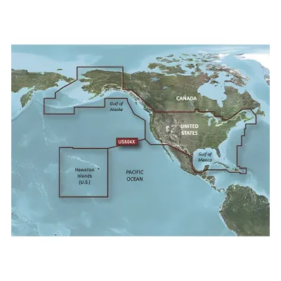 Mapa HXUS604X todas las costas de EE.UU y las costas del oeste de Canada.