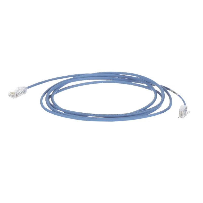Cable de Parcheo TX6, UTP Cat6, Diámetro Reducido (28AWG), Color Azul, 39.62 Metros (130 Pies)