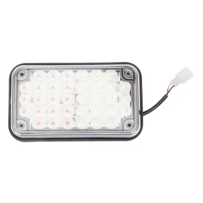 Luz de Advertencia de 6X4", Bicolor Rojo/Claro, Ideal para Ambulancias