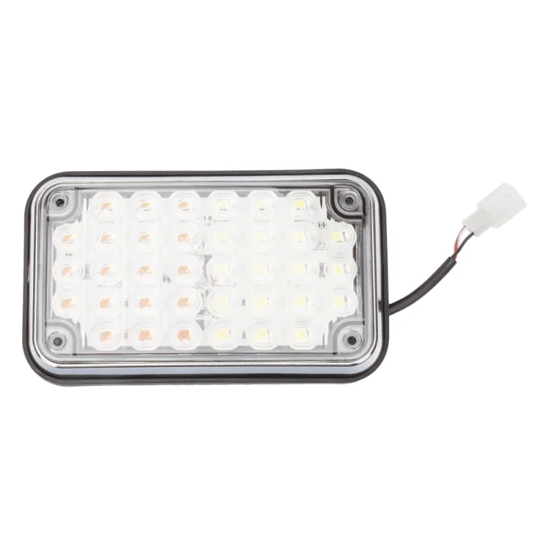 Luz de Advertencia de 6X4", Bicolor Rojo/Claro, Ideal para Ambulancias