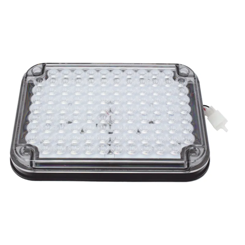 Luz de Advertencia de 9X7", Bicolor Rojo/Claro, Ideal para Ambulancias