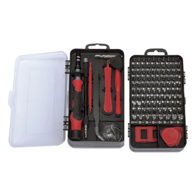 Juego de Reparación de Pantallas o Dispositivos Electrónicos de Uso Fino con 115 piezas con Estuche de Almacenaje.