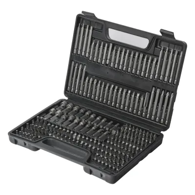 Juego de 208 Puntas para Taladro Entrada Hexagonal 1/4". Incluye Estuche.
