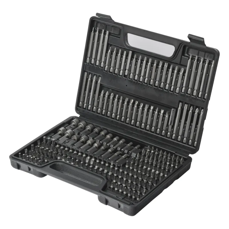 Juego de 208 Puntas para Taladro Entrada Hexagonal 1/4". Incluye Estuche.