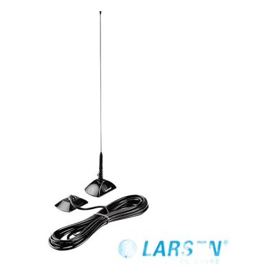 Antena Móvil VHF 144-160 MHz / Para Cristal (On Glass) / 1/2 Onda Ganancia Unitaria / 100 W / Cable RG-58/U 4.2 m (14 ft)