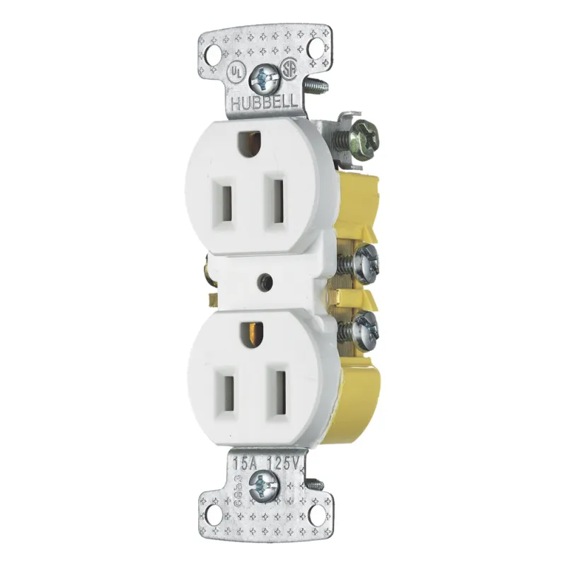 Contacto Duplex 15A 125V/ 2 Polos 3 Hilos/ Nema 5-15R/ Color Blanco.