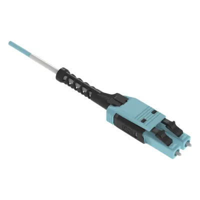 Jumper de Fibra Óptica Multimodo 50/125 OM4, LC-LC Uniboot Duplex, OFNP (Plenum), Color Aqua, 25 Metros (82.02 Pies)