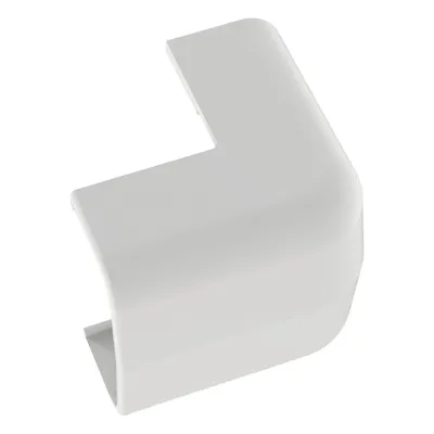 Conducto Portacables Superficial tipo Empalme Esquina Exterior Baja Tensión LD5, color Blanco de PVC Rígido de Cierre Rápido.