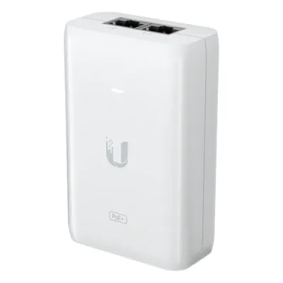 Adaptador PoE Ubiquiti (48 VDC, 0.65A) puerto Gigabit, ideal para equipos UniFi