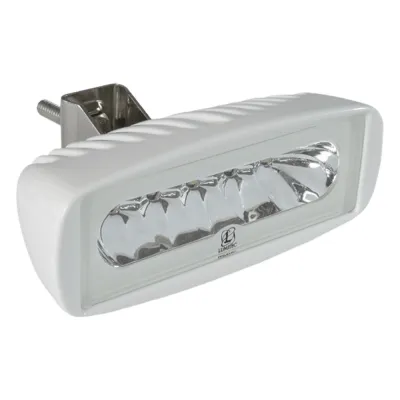 Luz led marina Caprera2 con bracket, emite luz color blanco y azul de 1000 lúmenes, fabricado bajo norma de protección IP67.