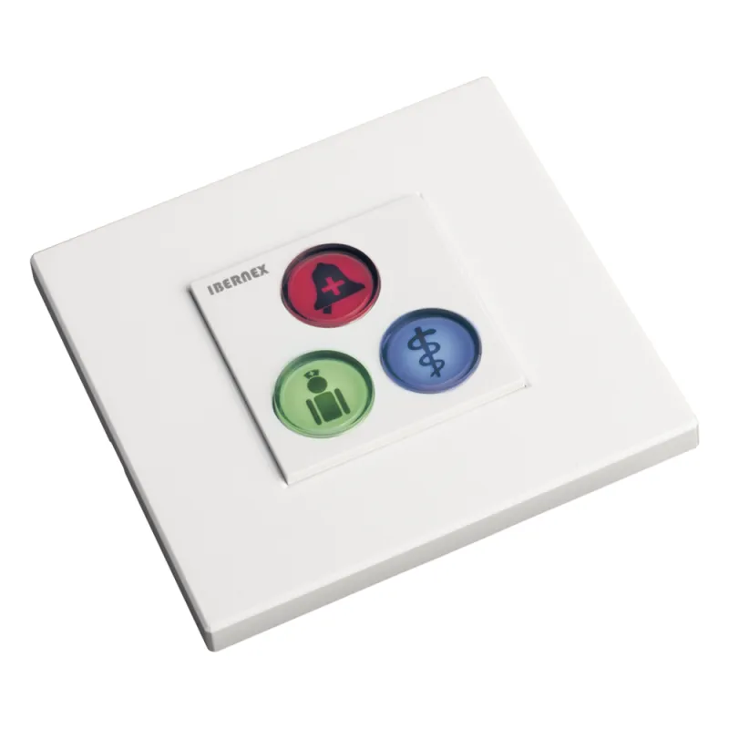 Modulo de 3 Botones iluminados para habitación de Hospital / Alarma / Cancelar y Código Azul / BUS RS485 / Compatible con NX0019/B, NX1021 Y NX0015