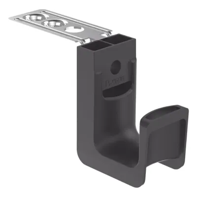 Sujetador STRONGHOLD tipo J (J-Hook), Con Soporte para Montaje en Techo, Para 8 Cables Cat6, Nylon 6.6, Color Negro, Paquete de 50 Piezas