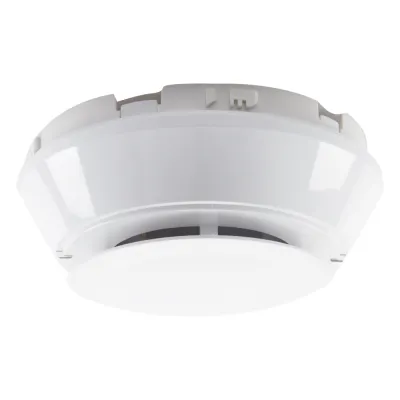 Detector de humo fotoeléctrico y térmico direccionable de 57°C, protocolo FlashScan, para lazo SLC de dos hilos, color blanco