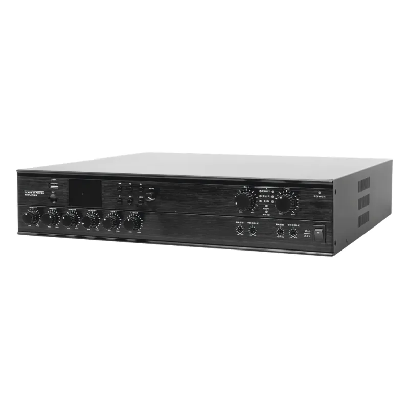 Amplificador Mezclador Matricial | 2 zonas | 240w por canal | 6 entradas | Receptor de medios