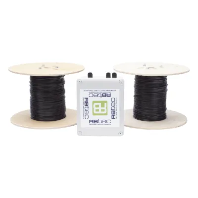MICALERT Cable Sensor para Paredes, barandales, rejas rigidas / 2 zonas de 152 metros / 304 Metros de protección total/Tarjeta LPU400/Calibración via software