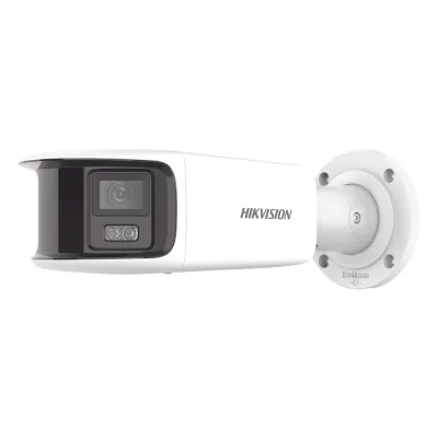 [FlexVu] [PROTECCIÓN ACTIVA] Bala IP Panorámica 8 Megapixel (4K) / 2 Lentes 4 mm (180°) / Imagen a Color 24/7 (ColorVu) / PoE / WDR 130° / IP67 / ACUSENSE / Luz Estroboscópica y Alarma Audible / 40 mts Luz Blanca / Micro SD