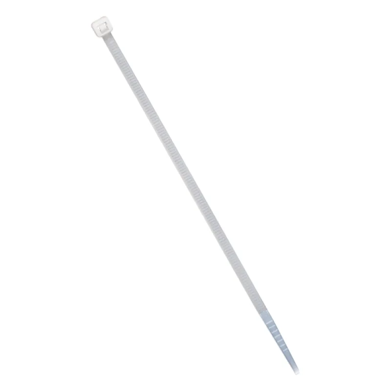 Cincho de plástico, Color Natural, 4.8 x 200 mm, Ideal para sujeción de cables (Bolsa con 100 piezas)