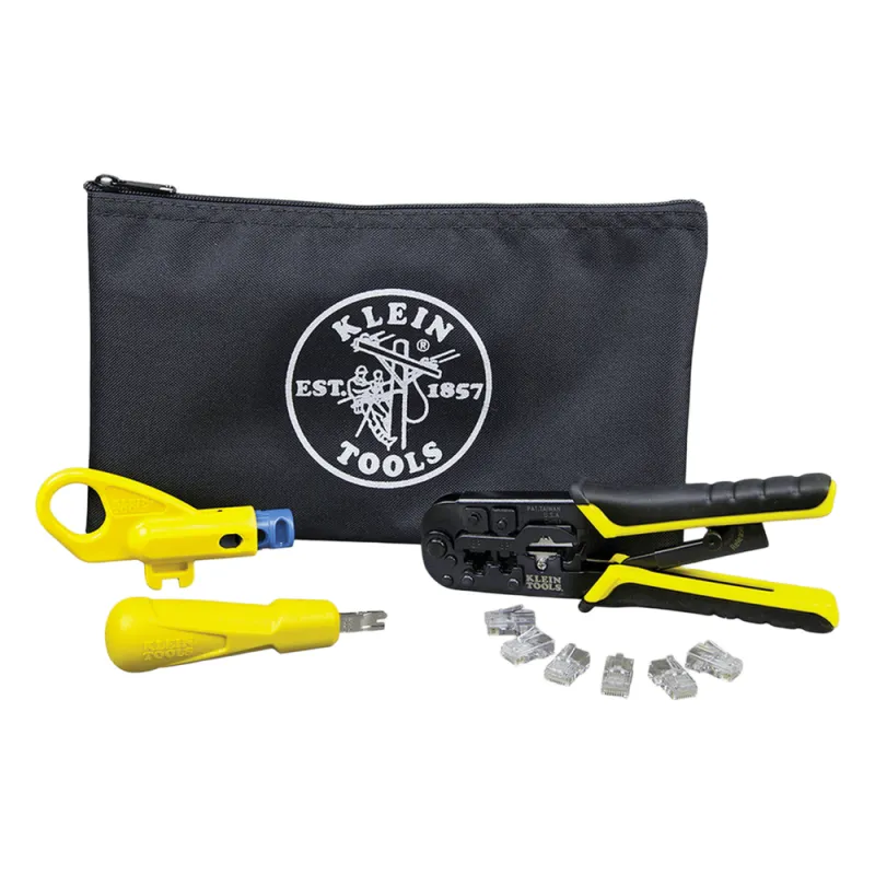 Kit de Instalación de cable UTP con Estuche (Desforrador + Ponchadora + Ponchadora 110).