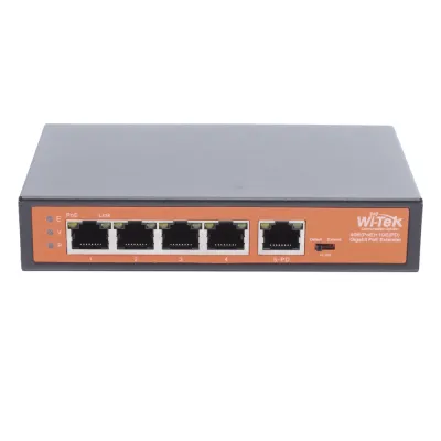 Extensor PoE / Entrada hasta 90 W / 4 puertos Gigabit PoE salida 802.3 af/at / Extensor PoE hasta 250 m / No administrable