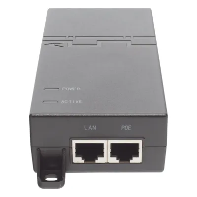Inyector PoE estándar 30 watts, Compatible Multi-marcas, Detección Inteligente Anti Accidentes (802.3at / Gigabit)