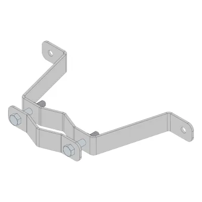 Herraje de Pared Liviano (1 pza) para Sujeción de Mástil 1" a 1-3/4".