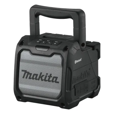 Bocina Negra Bluetooth con entrada USB, Auxiliar y Cargador, Funciona con Batería LXT de 18V o CXT de 12v (no inluidas)