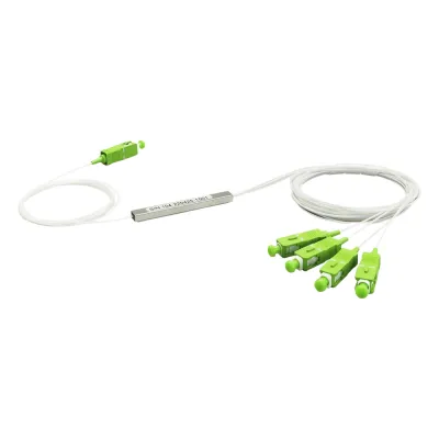 Splitter (Divisor Óptico) tipo PLC, 1x4, conectores SC/APC
