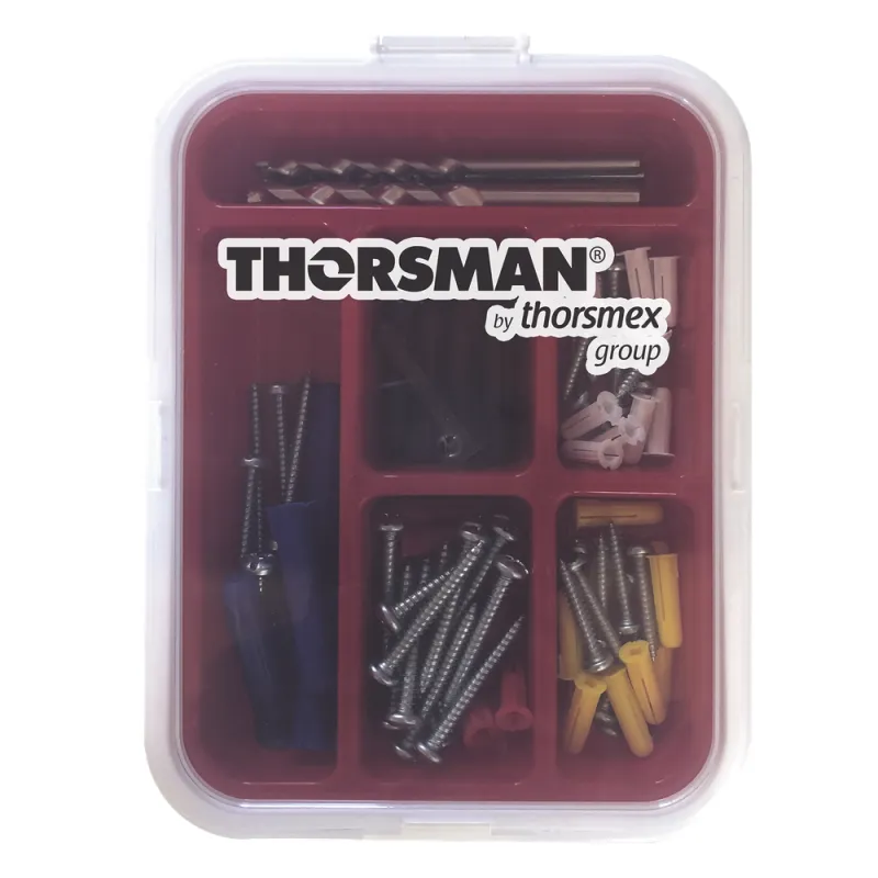 Kit para Sistemas de Fijación en Concreto, Taquetes con doble expansión y guía incluida para fácil instalación (104 piezas)