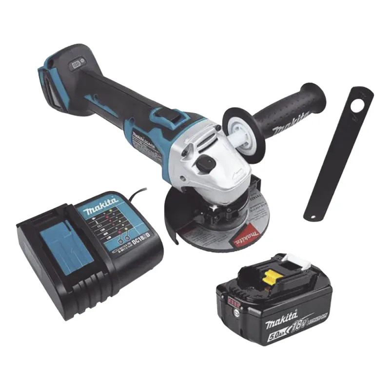 Mini esmeril Inalámbrico de 4-1/2 " 8.500 rpm, Incluye 1 bat. li-ion 18v/5.0 a.h y Cargador