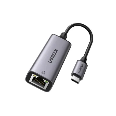 Adaptador de Red USB-C 3.1 (5 Gbps) a RJ45 | Thunderbolt 3 | Admite 10/100/1000 Mbps | Chip Inteligente | Amplia Compatibilidad | Caja de Aluminio | Longitud del cable 10 cm.