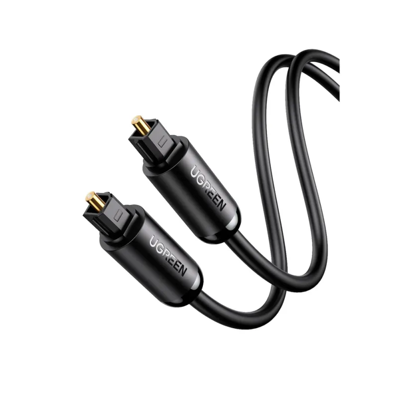 Cable Óptico Toslink (S/PDIF) de Alta Calidad para Audio Digital / 3 Metros (9.84 Pies) / Tapa de Protección / Dolby 7.1 Canales / Diseño Durable / Plug & Play / Color Negro