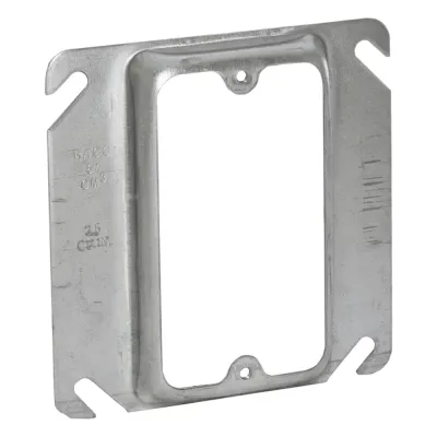 Sobretapa Cuadrada Galvanizada de 4", realce de 1/2".