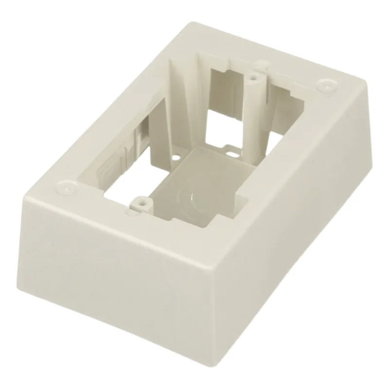 Caja de Pared Superficial, Uso Universal con Placas de Pared, Con Cinta Adhesiva, Color Blanco Mate