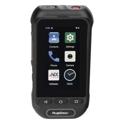 Radio PoC LTE RugGear RG360 / Altavoz 2W 105 dB / 3GPP Mission-Critical PTT / IP68 y MIL-STD-810H / Batería Extraíble 3000 mAh / 197 g / Multi APN