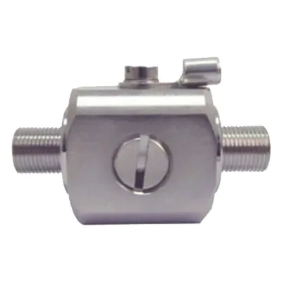 Protector contra descargas eléctricas. Cubre los rangos de frecuencia de los amplificadores de Señal Celular. 75 Ohm. Conectores F hembra.
